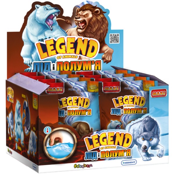 Фото - Стретч-антистрес #sbabam LEGEND OF ANIMALS МАКСІ – ЛІД І ПОЛУМ'Я в асортименті (60/CN25)